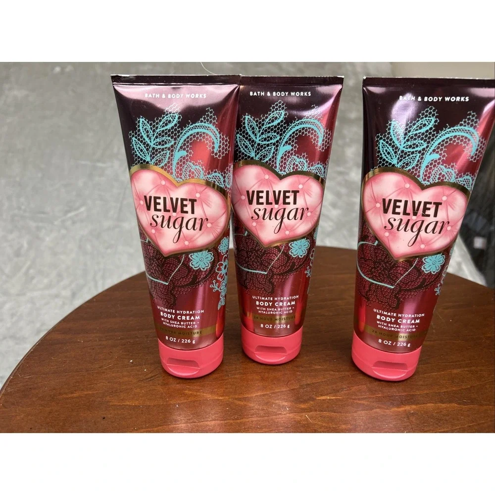 Set of 3 Bath & Body Works Velvet Sugar Ultamite Hydration Body Creams